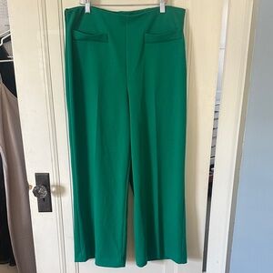 Joseph Ribkoff Vibrant Green Wide Leg Crop Pants